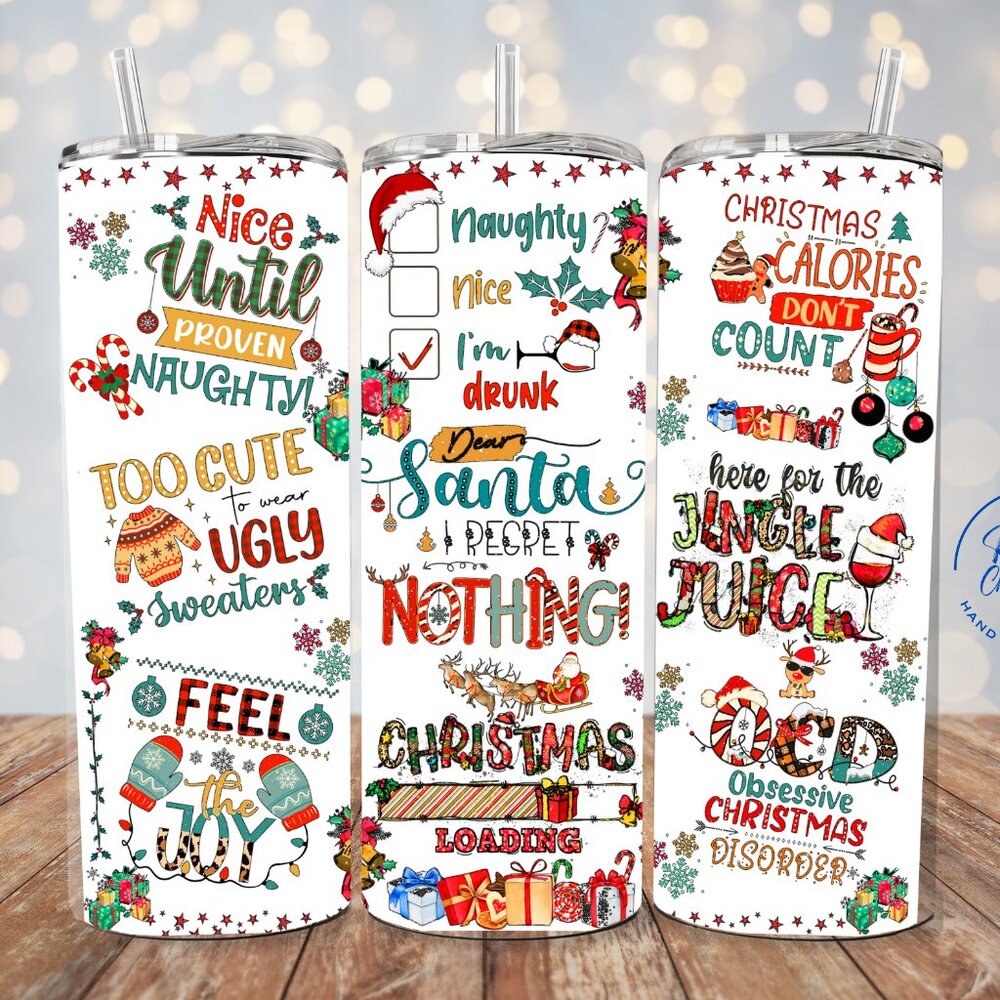 Sarcastic Christmas Tumbler,  Christmas Humor 20oz Tumbler, Festive Funny Cup
